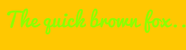 Image with Font Color 8DFF00 and Background Color FFC800